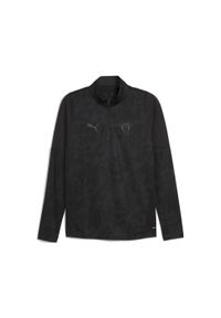 Puma - Męska bluza treningowa FC St. Pauli z zamkiem 1/4 PUMA Black Flat Dark Gray. Kolor: czarny