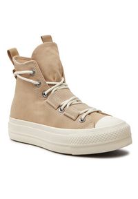 Converse Trampki Chuck Taylor All Star Lift Platform A06494C Beżowy. Kolor: beżowy. Materiał: materiał. Obcas: na platformie #4