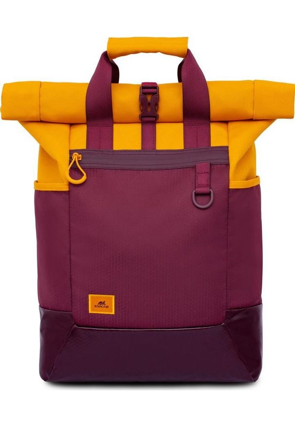 RIVACASE - Plecak Rivacase 5321 bordowy. Kolor: czerwony. Materiał: materiał. Wzór: paski. Styl: sportowy, casual