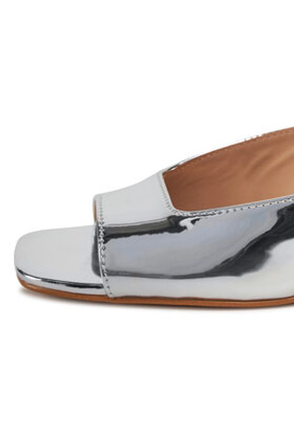 Pinko - PINKO Klapki Kai 06 SD0049 P005 Srebrny. Kolor: srebrny. Materiał: skóra
