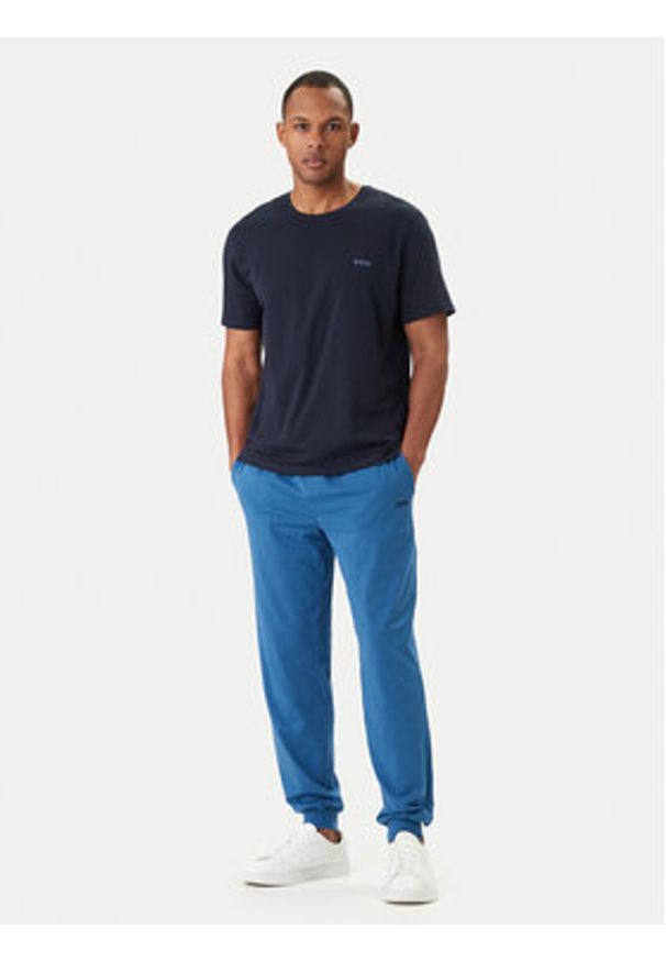 BOSS T-Shirt Mix&Match 50515312 Granatowy Regular Fit. Kolor: niebieski. Materiał: bawełna