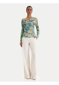 BARDOT - Bardot Bluzka Marisol 60306TB Zielony Slim Fit. Kolor: zielony. Materiał: syntetyk #5