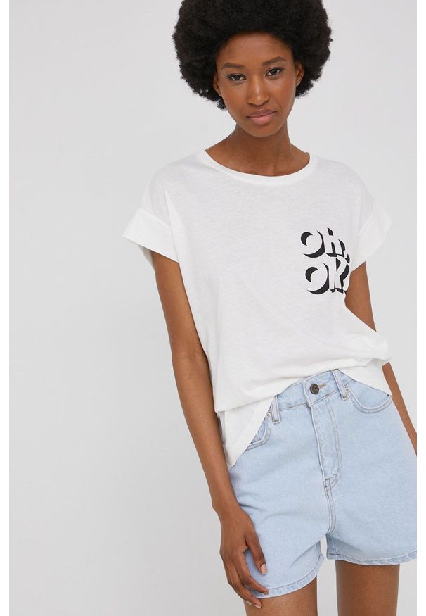 Answear Lab szorty jeansowe damskie gładkie high waist. Okazja: na co dzień. Stan: podwyższony. Kolor: niebieski. Materiał: jeans. Wzór: gładki. Styl: wakacyjny