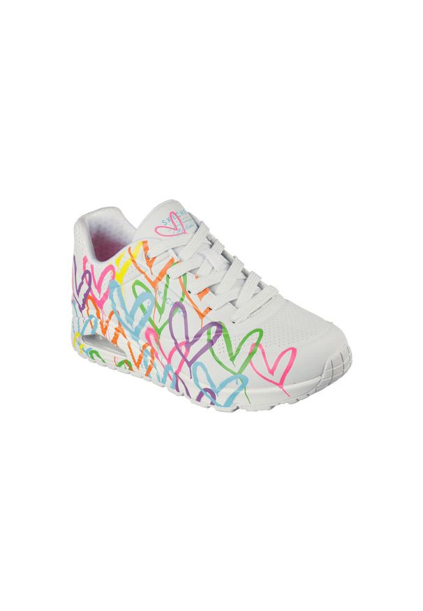 skechers - Buty SKECHERS UNO Wielokolorowy. Okazja: na co dzień. Kolor: biały, wielokolorowy. Materiał: materiał, syntetyk. Sport: turystyka piesza