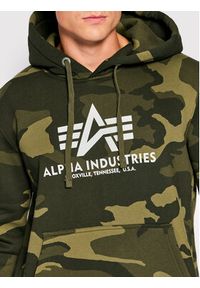 Alpha Industries Bluza Basic 178312C Zielony Regular Fit. Kolor: zielony. Materiał: bawełna #4