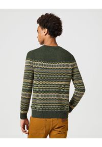 Lee - WRANGLER FAIRISLE SWEATER MĘSKI SWETER CIEPŁY VERDANT GREEN 112357294