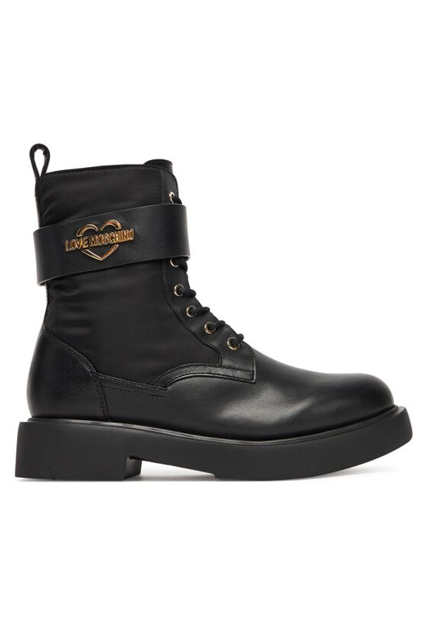 Love Moschino - LOVE MOSCHINO Botki JA24024G1NIN100A41 Czarny. Kolor: czarny. Materiał: skóra