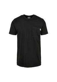 Urban Classics - Męska Podstawowa Koszulka Z Kieszenią Na Piersi Z Bawełny Organicznej. Kolor: czarny. Materiał: bawełna. Sport: turystyka piesza #1