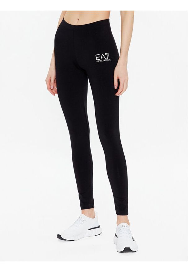 EA7 Emporio Armani Legginsy 8NTP61 TJ01Z 0200 Czarny Slim Fit. Kolor: czarny. Materiał: bawełna