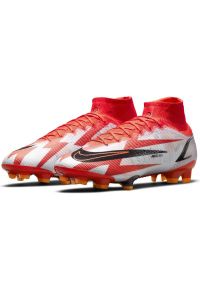 Buty piłkarskie Nike Mercurial Superfly 8 Elite CR7 Fg M DB2858-600 biały,czerwony pomarańcze i czerwienie. Kolor: biały, czerwony, wielokolorowy. Materiał: syntetyk. Sport: piłka nożna #4