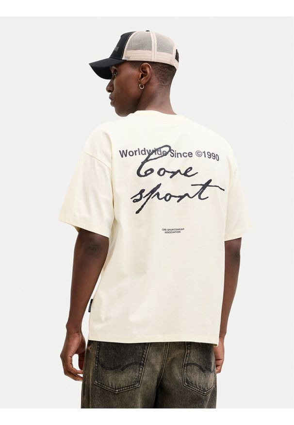 Jack & Jones T-Shirt Dust 12292982 Żółty Loose Leg. Kolor: żółty. Materiał: bawełna