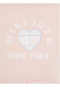 TOMMY HILFIGER - Tommy Hilfiger Sukienka codzienna Heart KG0KG07926 M Różowy Regular Fit. Okazja: na co dzień. Kolor: różowy. Materiał: bawełna. Typ sukienki: proste. Styl: casual #3