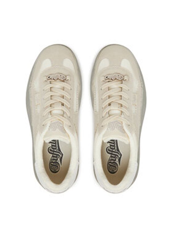 Buffalo Sneakersy Cajo 1636441 Écru. Materiał: materiał