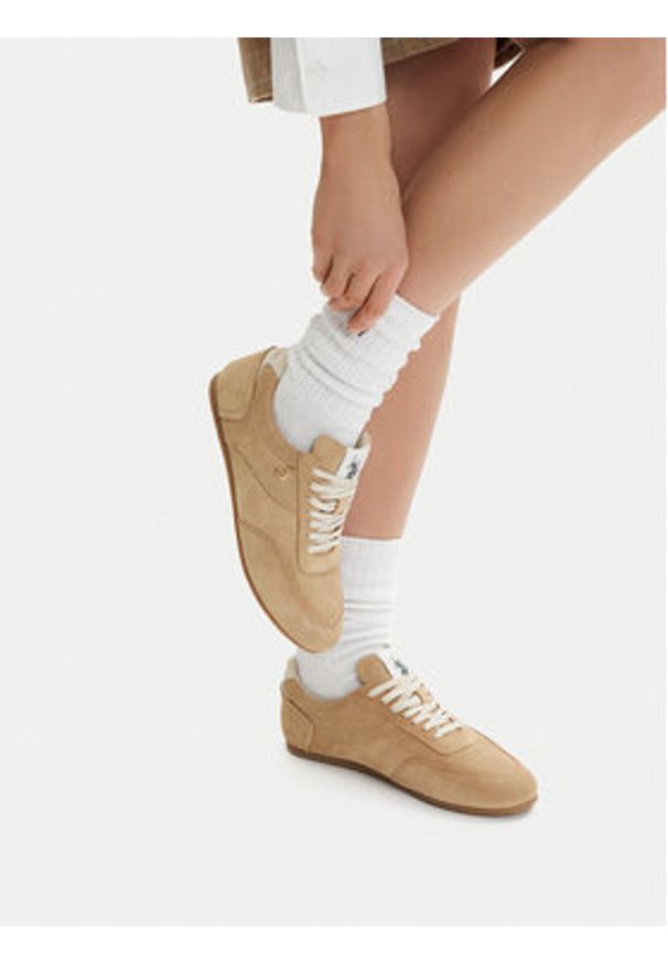 U.S. Polo Assn. Sneakersy EO-CAMMY001W/6S1 Beżowy. Kolor: beżowy. Materiał: skóra, zamsz