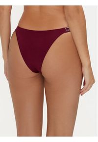 Calvin Klein Swimwear Dół od bikini KW0KW02732 Bordowy. Kolor: czerwony. Materiał: syntetyk