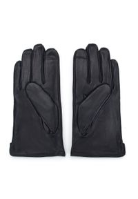 Wittchen - Ocieplane czarne rękawiczki męskie ze skóry naturalnej czarne. Kolor: czarny. Materiał: skóra. Styl: elegancki #3