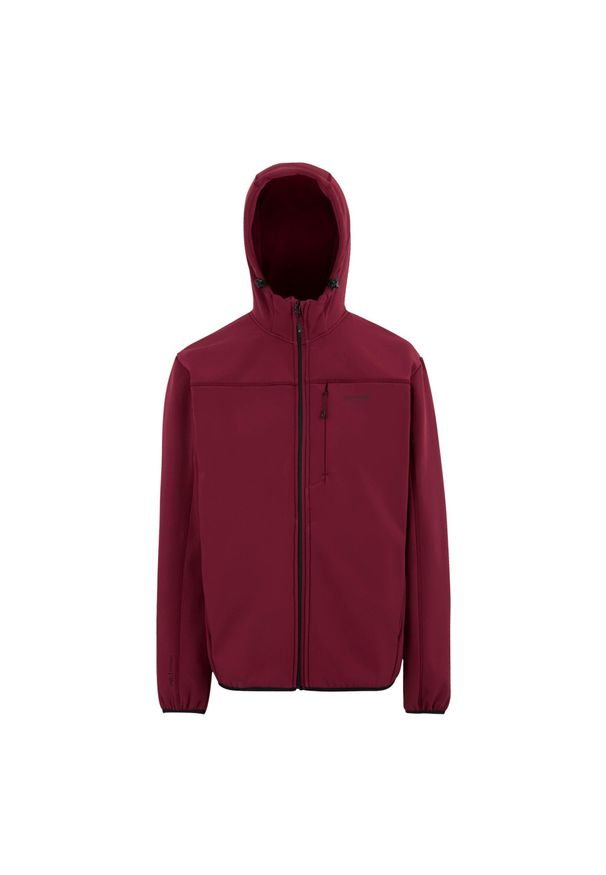 Regatta - Kurtka Męska Ossek Soft Shell. Kolor: czerwony. Sport: turystyka piesza