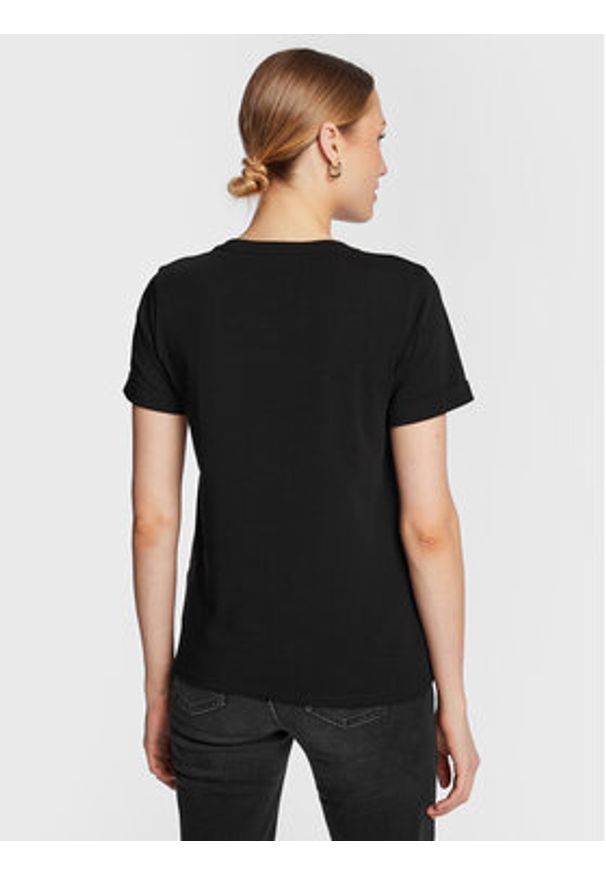 Liu Jo Sport T-Shirt TA3182 J5003 Czarny Regular Fit. Kolor: czarny. Materiał: bawełna. Styl: sportowy