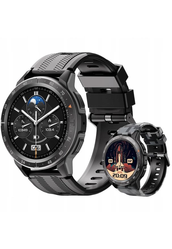 FOSSiBOT - Fossibot W101 Smartwatch - zegarek smart Czarny. Rodzaj zegarka: smartwatch. Kolor: czarny