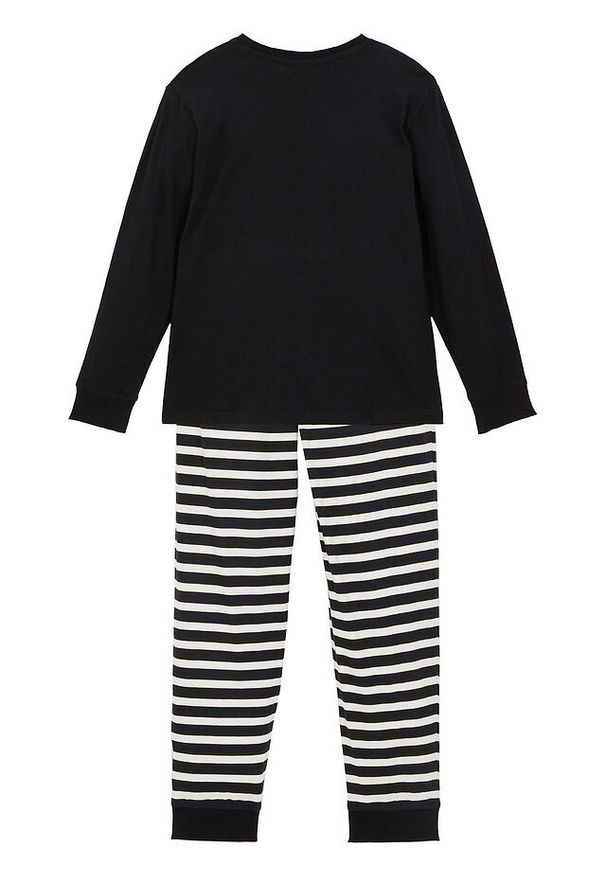 bonprix - Piżama (2 części). Kolor: czarny. Wzór: paski