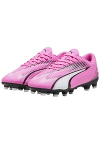 Puma - Buty Piłkarskie Ultra Play Firm Ground Dla Dzieci I Młodzieży. Kolor: różowy, zielony, wielokolorowy, brązowy, biały. Sport: piłka nożna