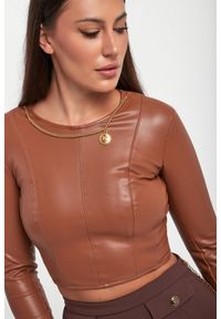 Elisabetta Franchi - Bluzka damska z ekoskóry ELISABETTA FRANCHI #1