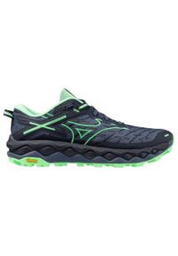 Buty do biegania męskie Mizuno Wave Mujin 10. Kolor: niebieski. Materiał: materiał, syntetyk. Szerokość cholewki: normalna. Model: Mizuno Wave