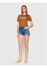 G-Star RAW - G-Star Raw T-Shirt Raw. D21226-4107-C740 Brązowy Slim Fit. Kolor: brązowy. Materiał: bawełna #3