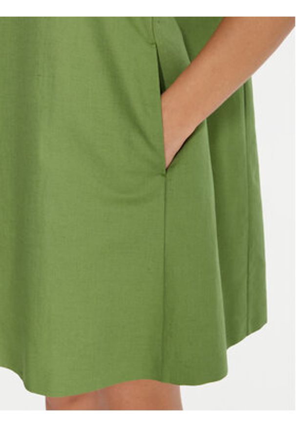 Weekend Max Mara Sukienka codzienna Racer 2515221102 Zielony Regular Fit. Okazja: na co dzień. Kolor: zielony. Materiał: bawełna. Typ sukienki: proste. Styl: casual