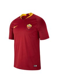 Nike - Koszulka piłkarska AS Roma 18/19. Kolor: czerwony. Materiał: poliester. Technologia: Dri-Fit (Nike). Sport: piłka nożna