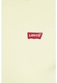 Levi's® - Levi's bluza bawełniana damska kolor żółty z aplikacją. Okazja: na spotkanie biznesowe. Kolor: żółty. Materiał: bawełna. Długość rękawa: długi rękaw. Długość: długie. Wzór: aplikacja. Styl: biznesowy, klasyczny #5