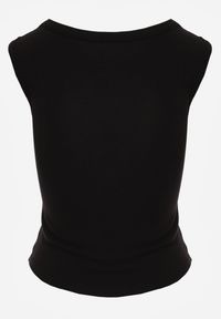 Renee - Czarny Wiskozowy Top Dopasowany z Kwadratowym Dekoltem Bez Rękawów Bilincja. Okazja: na co dzień. Typ kołnierza: dekolt kwadratowy. Kolor: czarny. Materiał: wiskoza. Długość rękawa: bez rękawów. Styl: casual #7