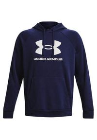 Bluza sportowa męska Under Armour Rival Fleece Logo. Typ kołnierza: kaptur. Kolor: biały, wielokolorowy, niebieski. Styl: sportowy