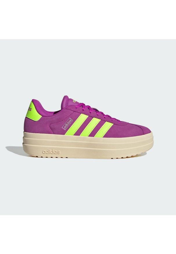 Adidas - Buty VL Court Bold. Kolor: różowy. Materiał: tkanina. Obcas: na platformie. Sport: turystyka piesza
