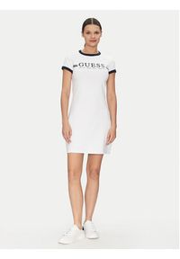 Guess Sukienka codzienna V5GK02 KCQX1 Biały Slim Fit. Okazja: na co dzień. Kolor: biały. Materiał: bawełna. Typ sukienki: proste. Styl: casual #3