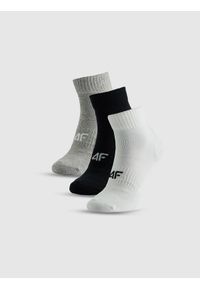 4f - 4F Skarpetki krótkie (3-pack) męskie - multikolor 43-46. Kolor: wielokolorowy. Materiał: bawełna, dzianina. Sport: turystyka piesza, fitness #1