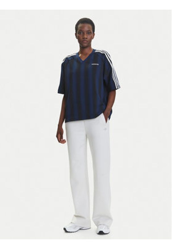 Adidas - adidas T-Shirt Linear JY2854 Granatowy Oversize. Kolor: niebieski. Materiał: syntetyk