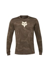 FOX - Bluza rowerowa męska Fox Ranger Tru Dri LS Jersey. Kolor: brązowy. Materiał: jersey