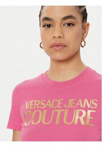 Versace Jeans Couture T-Shirt 78HAHT01 Różowy Regular Fit. Kolor: różowy. Materiał: bawełna #4