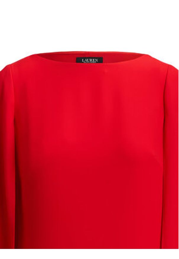 Lauren Ralph Lauren - LAUREN RALPH LAUREN Sukienka koktajlowa 253980921009 Czerwony Slim Fit. Kolor: czerwony. Materiał: syntetyk. Styl: wizytowy
