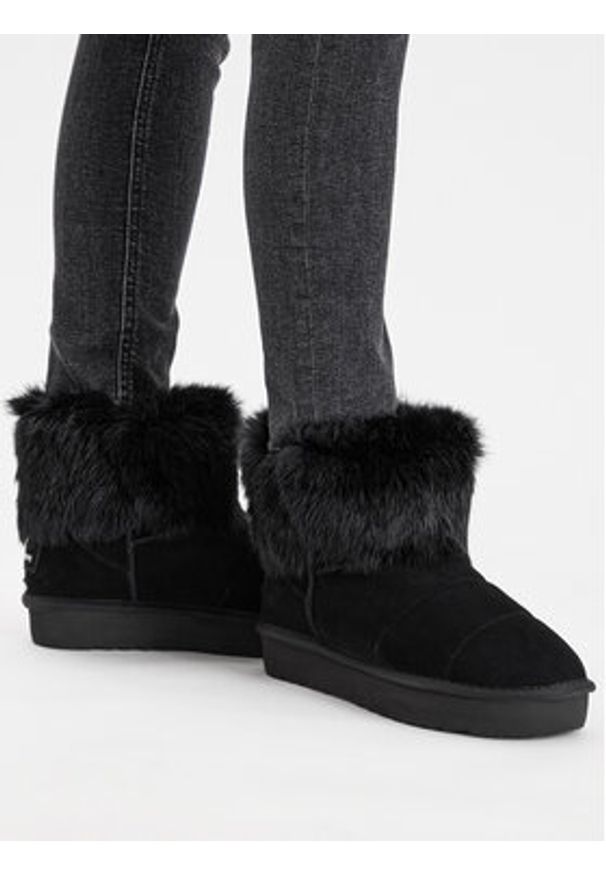 Patrizia Pepe Śniegowce PD941 Czarny. Kolor: czarny. Materiał: skóra