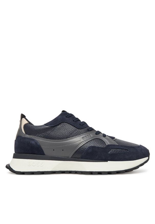 BOSS Sneakersy Jonah 50548782 Granatowy. Kolor: niebieski. Materiał: skóra