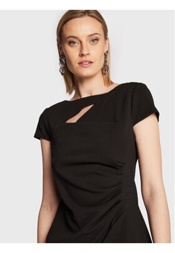 DKNY Sukienka codzienna DD2H1240 Czarny Regular Fit. Okazja: na co dzień. Kolor: czarny. Materiał: syntetyk. Typ sukienki: proste. Styl: casual
