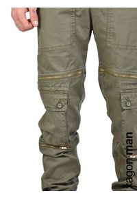 Xagon Man Spodnie | P21032-S413C | Mężczyzna | Wojskowa Zieleń. Okazja: na co dzień. Materiał: bawełna, elastan. Styl: militarny #8