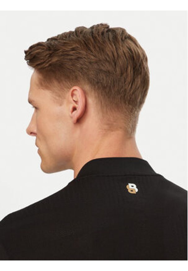 BOSS Polo Serve 3 50559206 Czarny Slim Fit. Typ kołnierza: polo. Kolor: czarny. Materiał: syntetyk