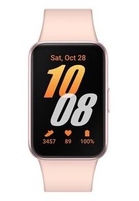 SAMSUNG - Smartwatch Samsung Galaxy Fit3 różowo-złoty (R390). Rodzaj zegarka: smartwatch. Kolor: różowy, złoty, wielokolorowy. Styl: casual, klasyczny, elegancki #4