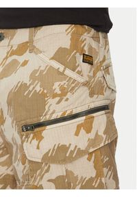 G-Star RAW - G-Star Raw Szorty materiałowe Rovic Zip D08566-D955 H174 Beżowy Relaxed Fit. Kolor: beżowy. Materiał: bawełna