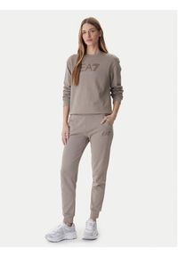 EA7 Emporio Armani Bluza 7W000953 AF15831 Brązowy Regular Fit. Kolor: brązowy. Materiał: bawełna #3