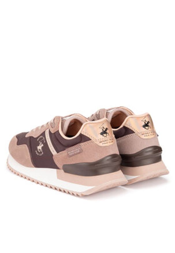 Beverly Hills Polo Club Sneakersy S9017-IW Bordowy. Kolor: czerwony. Materiał: skóra, nubuk