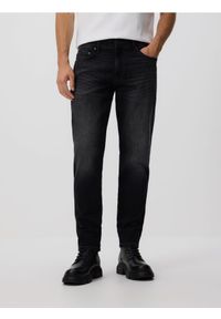 Reserved - Jeansy slim z efektem sprania - szary. Kolor: szary #1